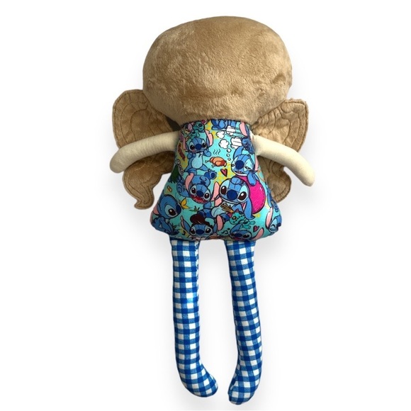 Handmade Fabric Doll Poly Stuff Stitch Print Body Skirt Embroidered‎ Face 17.5” - Picture 7 of 8